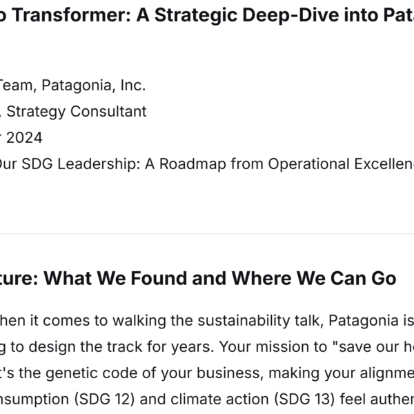 Select an organisation that has already integrated the SDGs into its sustainability strategy (whole-of-business or program-level). Analyse its SDG commitments and operations using frameworks provided in class and identify areas for improvement based on sector-relevant benc