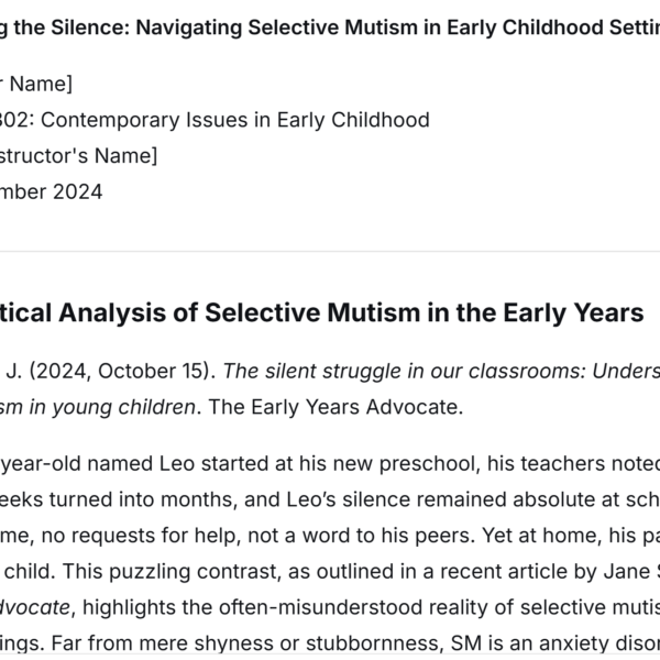 TCHR2002: Children Families and communities